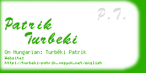 patrik turbeki business card