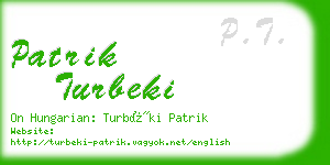 patrik turbeki business card